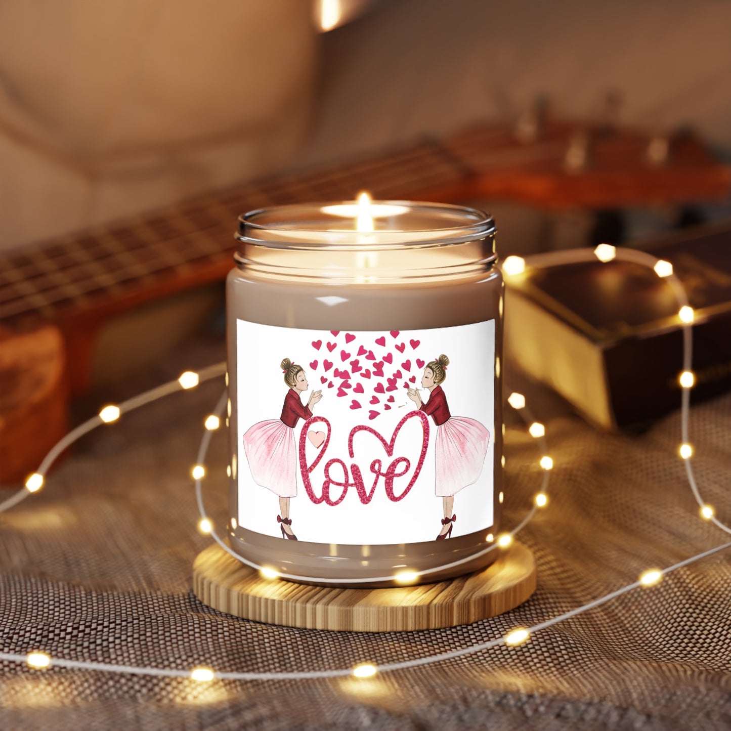 Enchanted Free Flowing Love Hearts Scented Candles, 9oz no