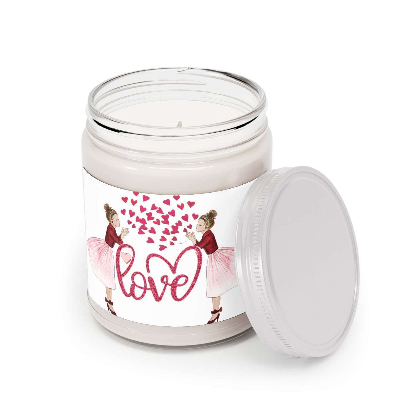 Enchanted Free Flowing Love Hearts Scented Candles, 9oz no