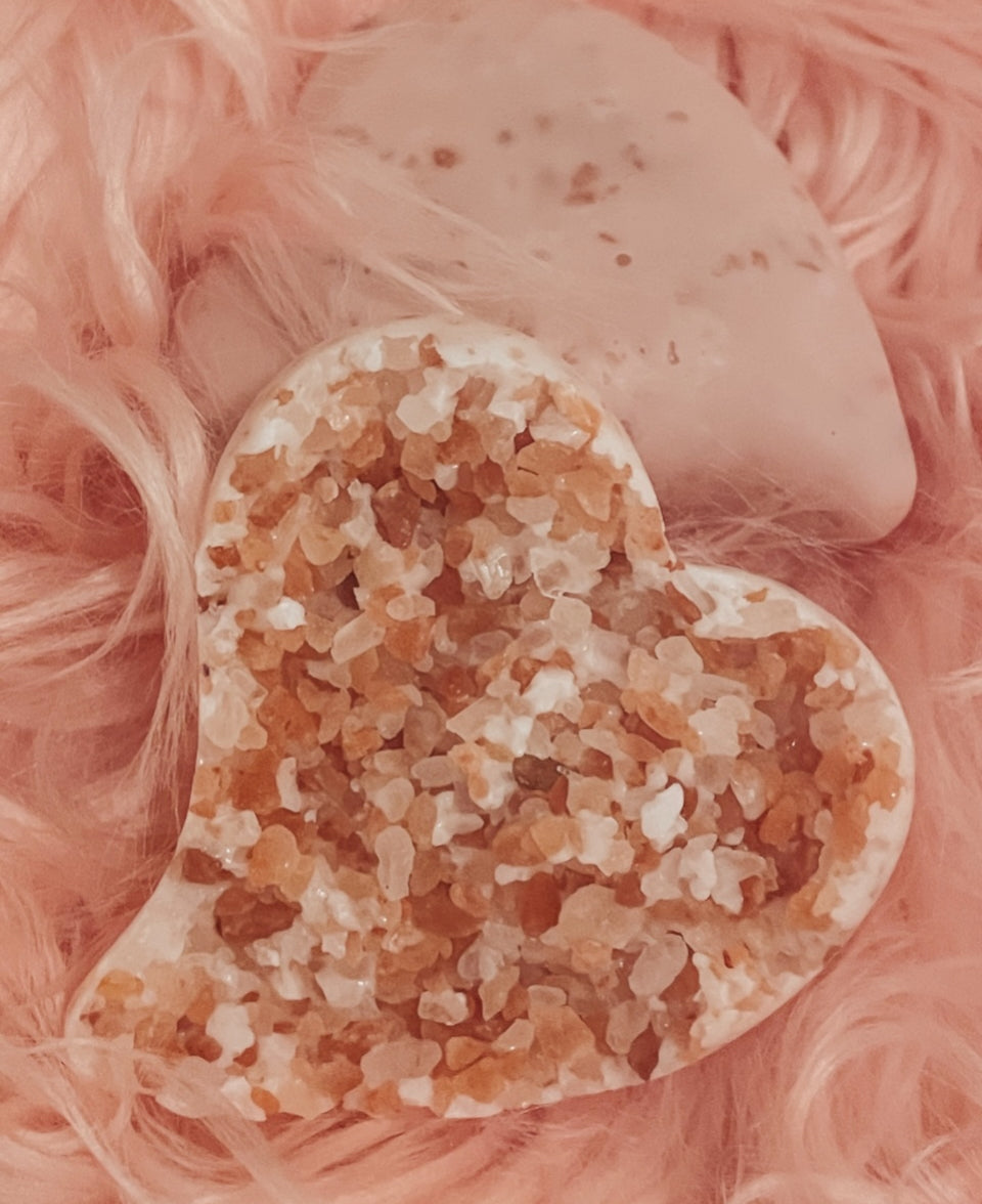 Vanilla Rose Himalayan Salted Heart Soap