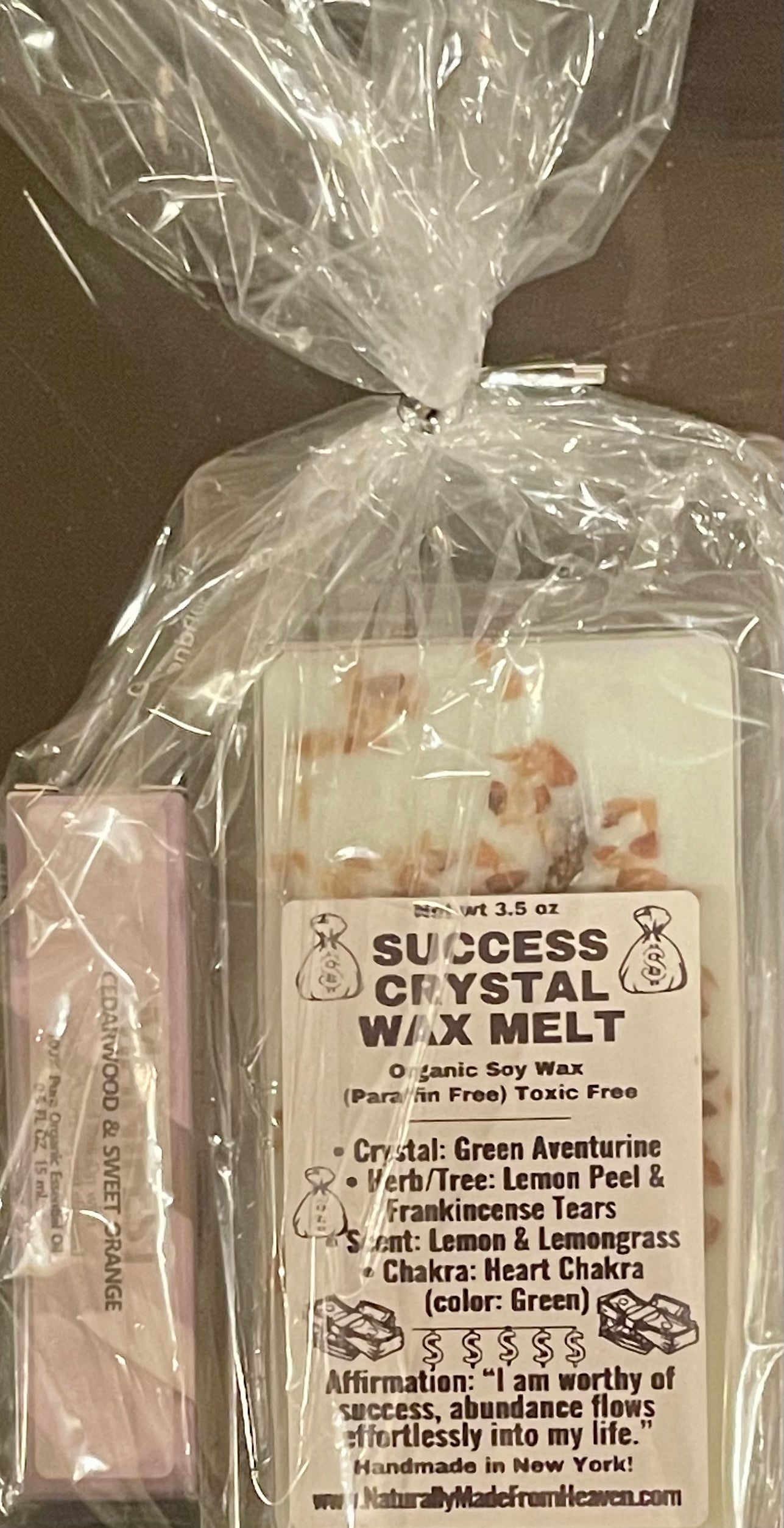 Crystal Infused Essential Oil Roller Bottle/Wax Melts Gift Set