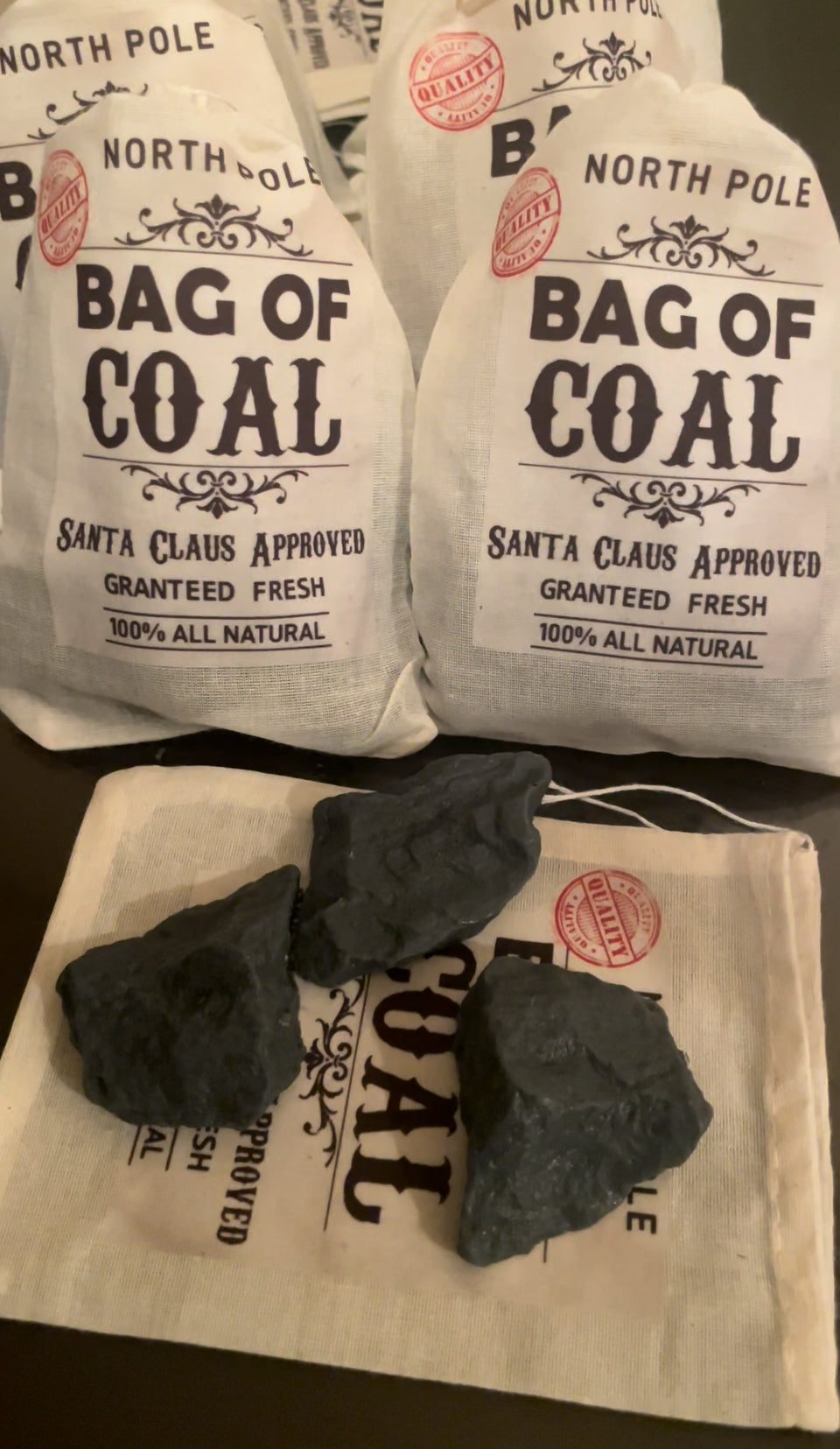 Lump of Coal Bag (Activated Charcoal Face and Body Bar)