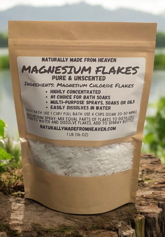 Pure Magnesium Flakes 1LB (16 oz) Unscented