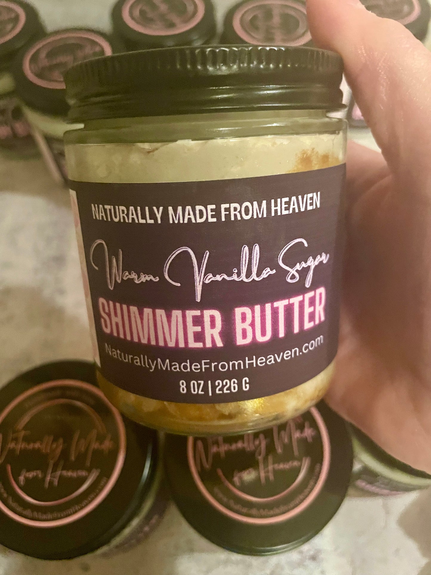 Organic Warm Vanilla Sugar Lightly Shimmer Radiant Body Butter