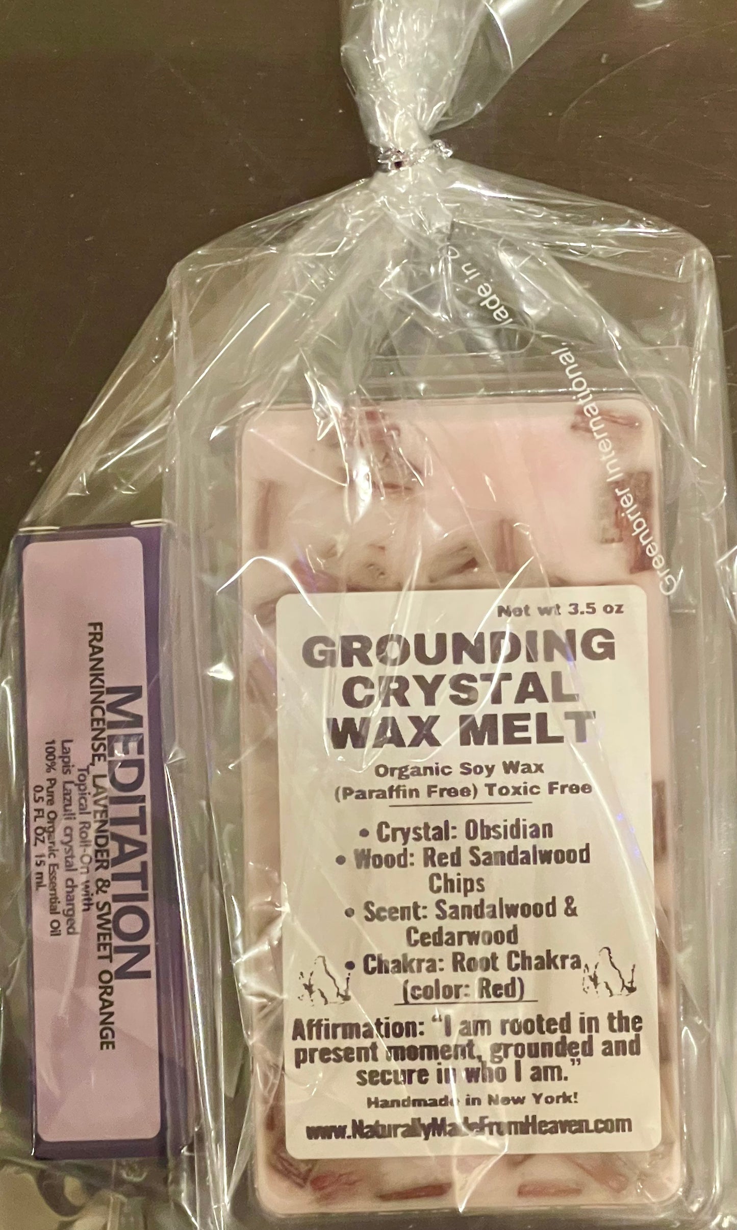 Crystal Infused Essential Oil Roller Bottle/Wax Melts Gift Set