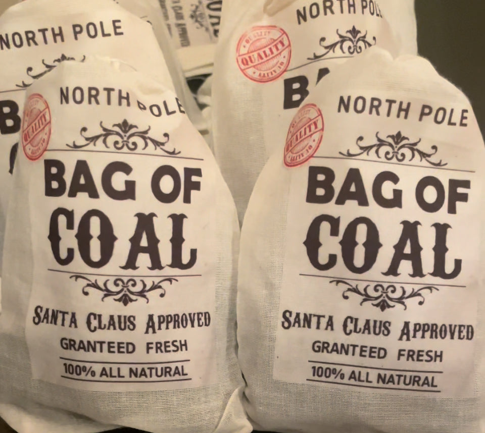 Lump of Coal Bag (Activated Charcoal Face and Body Bar)