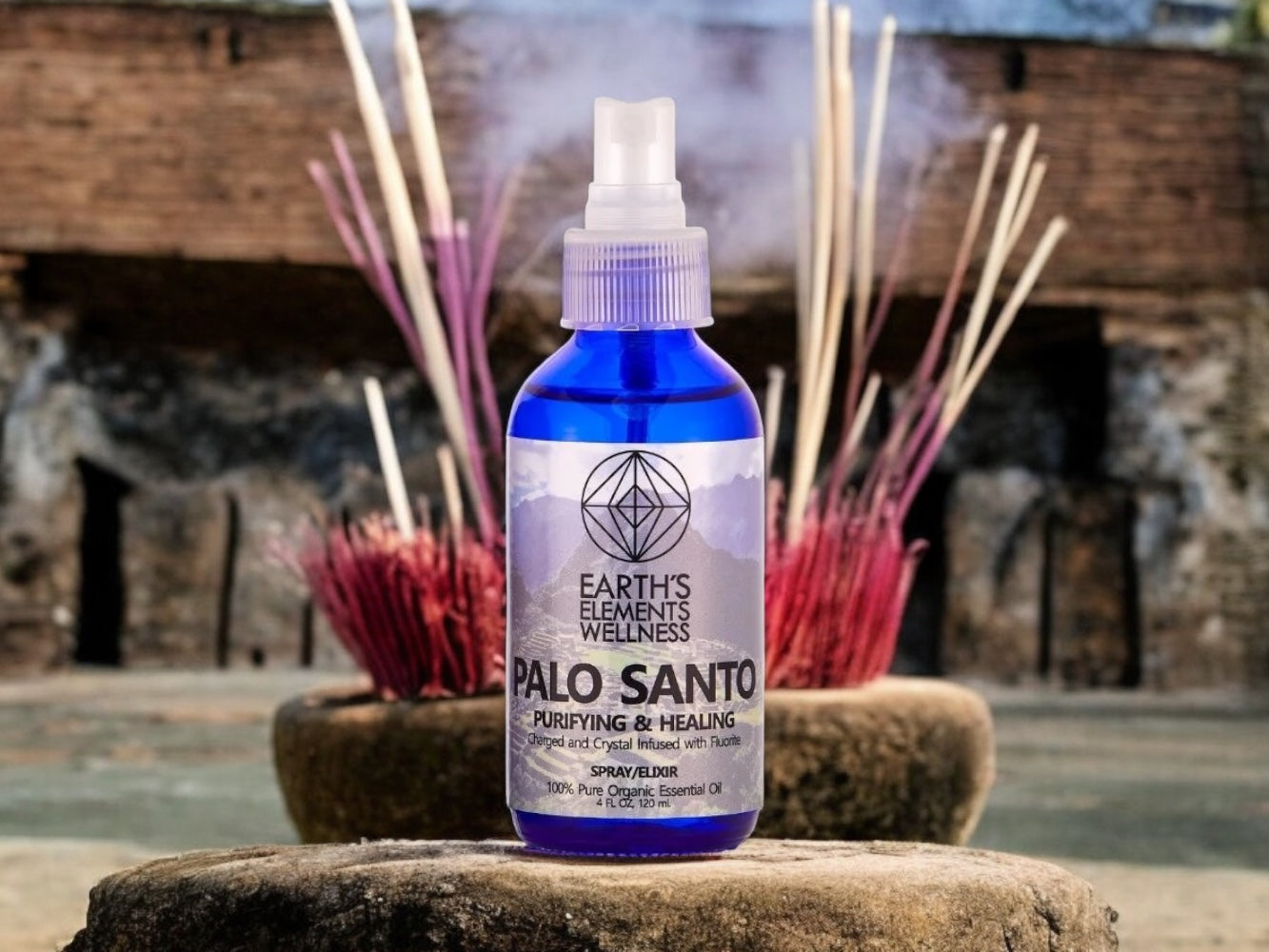 Organic Palo Santo Spray (Crystal Infused)