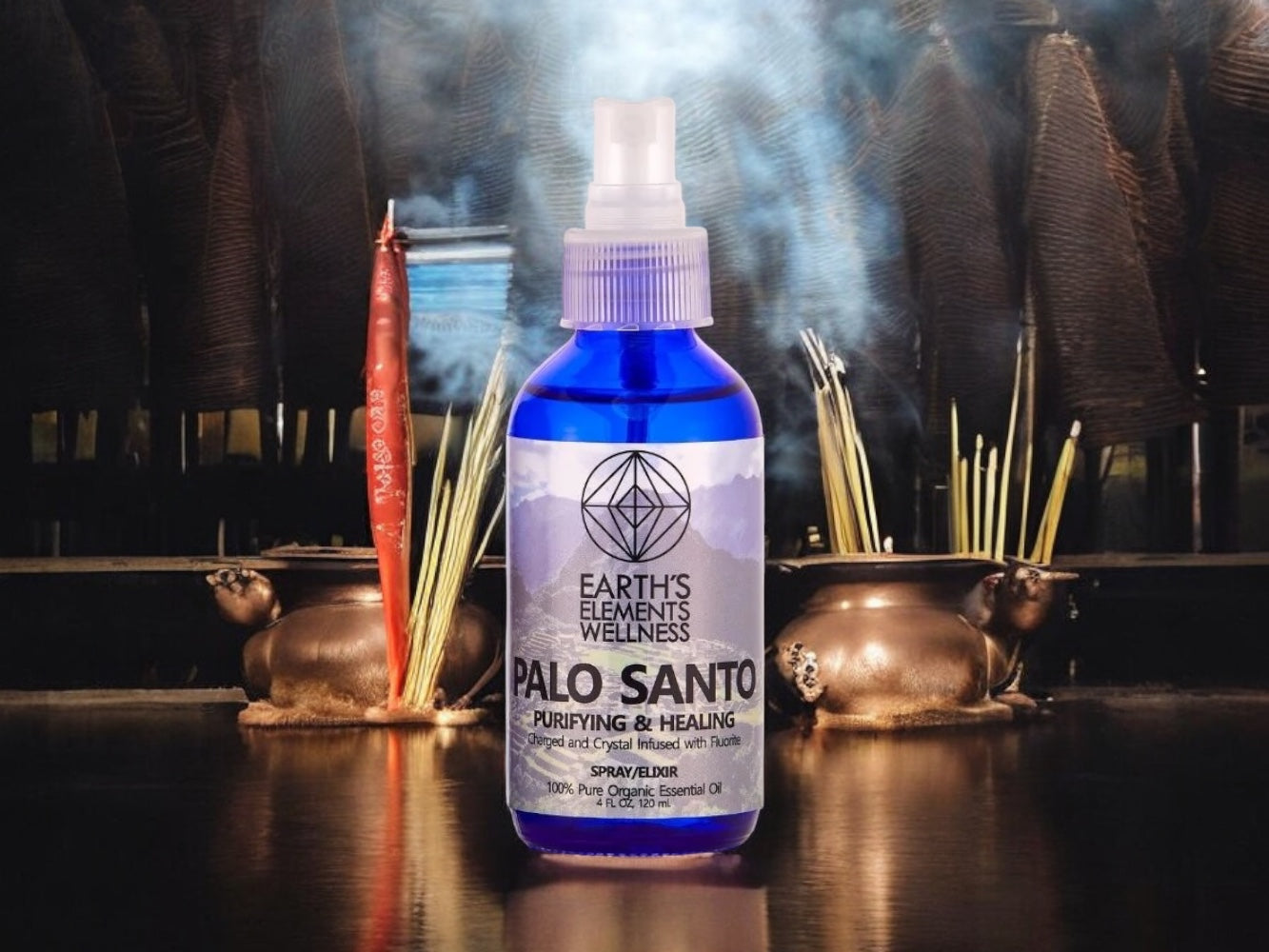 Organic Palo Santo Spray (Crystal Infused)