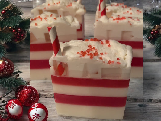 Candy Cane Soap Bar