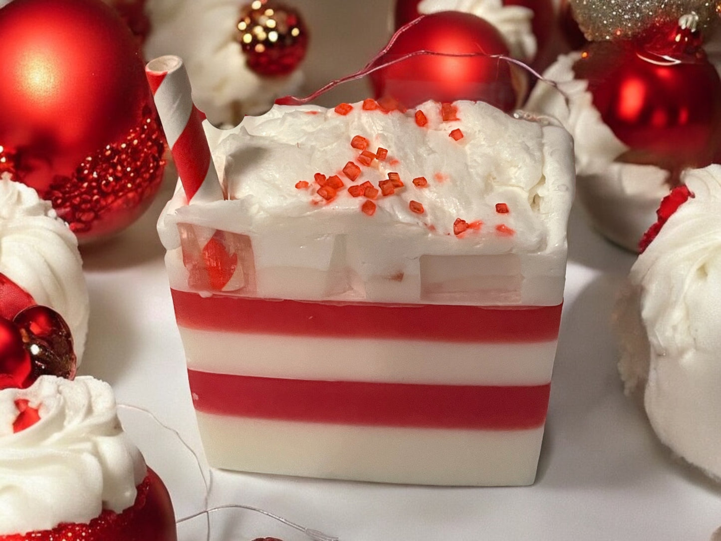 Candy Cane Soap Bar