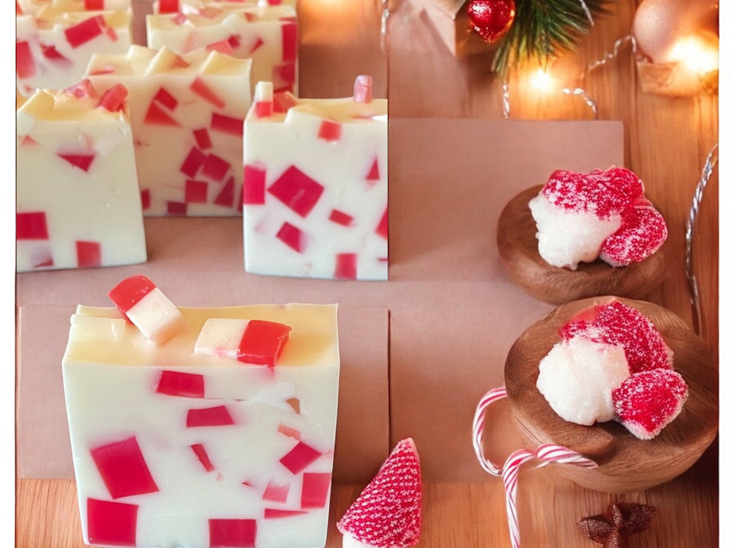 Candy Cane Soap Bar