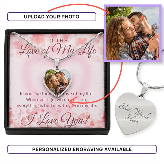 Love of My Life Eternal Heart Keepsake Necklace! Personalized just for your loved one!